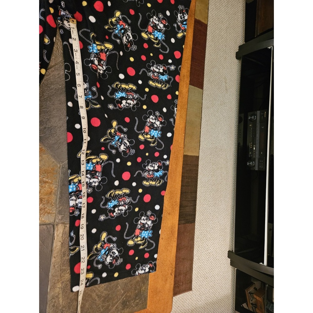 Disney Womens 2X Pajama Pants Black Mickey & Minnie Mouse Casual Loungewear - Picture 8 of 9